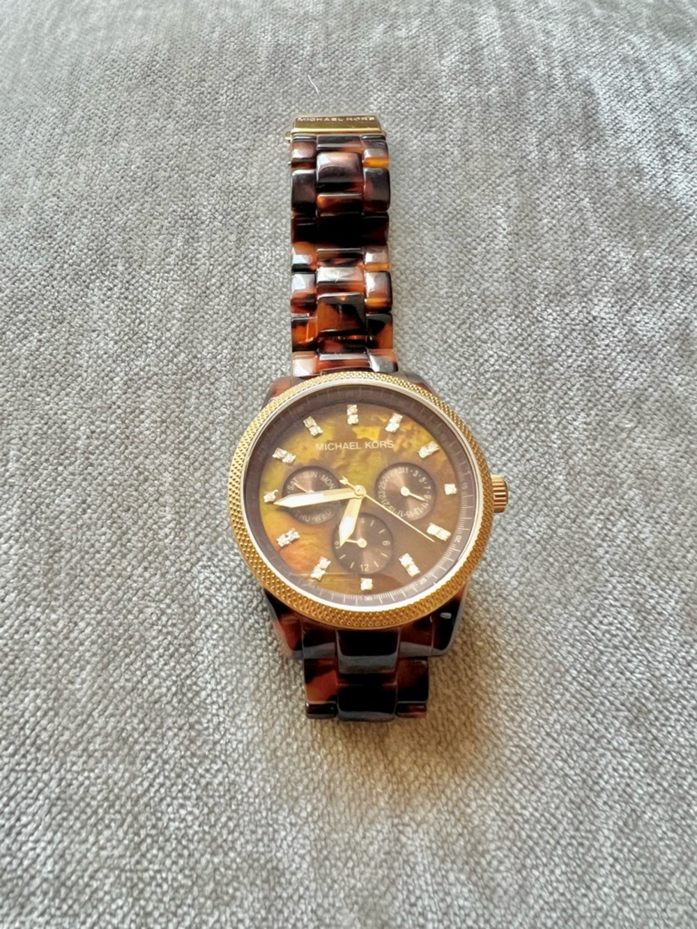 Michael Kors Women’s Ritz Gold and Tortoiseshell Bracelet Watch - Picture 2 of 5